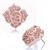 Golden Plated Four Leaf Clover With October Birthstone Pink Swarovski Crystal Stud Earrings