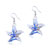 Blue Starfish Murano Glass Earrings