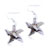 Golden And Black Starfish Murano Glass Earrings