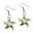 Green Starfish Murano Glass Earrings