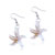 Bean Red Starfish Murano Glass Earrings
