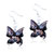 Black Butterfly Murano Glass Earrings