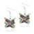 Green Butterfly Murano Glass Earrings