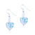 Sky Blue Waveline Heart Earrings