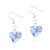Pale Blue Waveline Heart Earrings