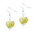 Yellow Waveline Heart Earrings