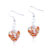 Red Waveline Heart Earrings