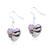 Black And White Zigzag Line Heart Earrings