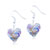 Blue Zigzag Line Heart Earrings