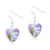 Yellow And Blue Zigzag Line Heart Earrings