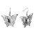 Silver Tone Butterfly Earrings