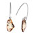 Topaz November Birthstone Crystal 925  Sterling Silver Dangle Earrings