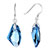 Galaxy March Birthstone Crystal Drop 925  Sterling Silver Dangle Earrings