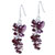 Purple Red Stone Cluster Earrings
