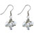 White Cluster Earrings
