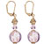 Pink Snow Globe Dangle Earrings