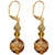 Amber Snow Globe Murano Glass Earrings