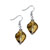 Amber Twist Leaf Earrings