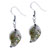 Silver Foil Gray Millefiori Earrings