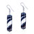 Dangle Brown And White Swirled Murano Glass Earrings