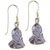 Mother Of Pearl Lavender Heart Earrings
