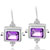 Amethyst Cz Earrings