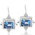Blue Topaz Cz Earrings