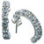 Clear Crystal Hoop Silver Earrings