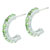 Green Studded Crescent Earrings