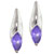 Fancy Curved Purple Cz Earrings