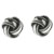 Sterling Silver Intertwined Round Links Earrings