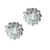 Sterling Silver April Diamond Color Cz Encrusted Heart Earrings