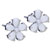 Flower June Pearl Color Birthstone 925 Sterling Silver Earrings
