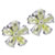 Flower August Peridot Color Birthstone 925 Sterling Silver Earrings