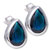 Drop September Sapphire Color Birthstone 925 Sterling Silver Earrings