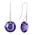 February Purple Birds Nest Swarovski Crystal Earrings