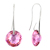 October Pink Birds Nest Swarovski Crystal Earrings