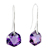 February Purple Pentagram Crystal Earrings