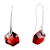 July Red Pentacle Crystal Sterling Silver Earrings