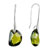 May Green Semi Circle Crystal Sterling Silver Earrings