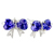 February Purple Crystal Butterfly Earrings