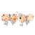 Bowknot With November Birthstone Citrine Topaz Crystal Round Sterling Silver Stud Earrings
