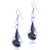 Black Helix Pattern Earrings