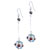 Red And Green Texture Ball Earrings