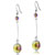 Gold Foil Pink Spots Ball Earrings