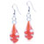 Red Helix Pattern Earrings
