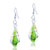 Green Helix Pattern Earrings
