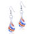Red And Blue Helix Pattern Earrings