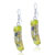Silver And Yellow Flower Cylinder Earrings