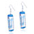 Silver And Light Blue Cylinder Earrings